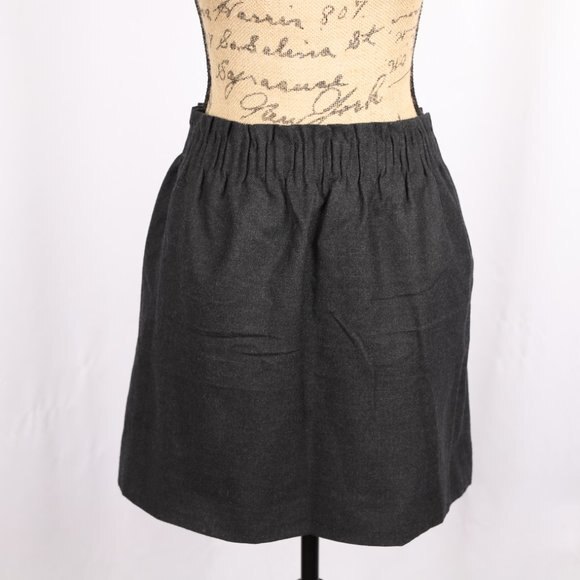 J. Crew Charcoal Grey Wool City Mini Skirt 4 - Picture 3 of 9